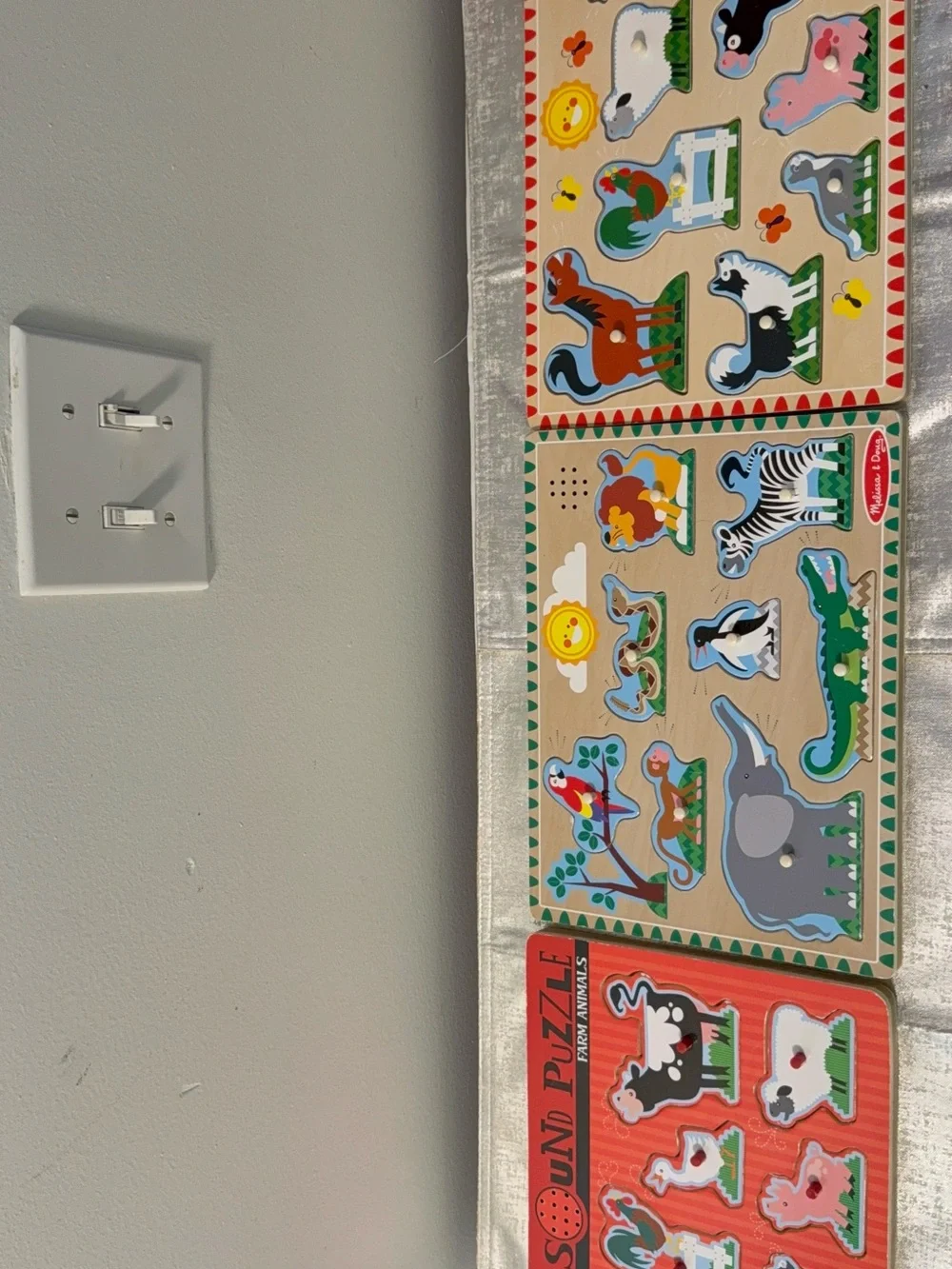 Melissa & Doug Wooden Farm Animals Peg Puzzle - Multi-Color